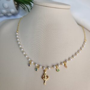 Colar Bailarina Com Pérolas