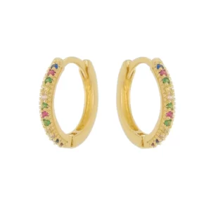 Brinco Argolinha Cravejada Colors