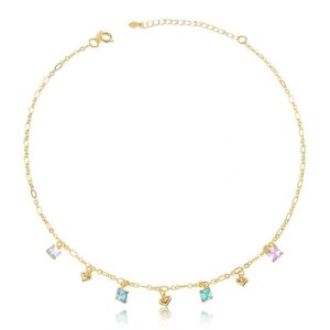 Colar Choker Com Pingentes