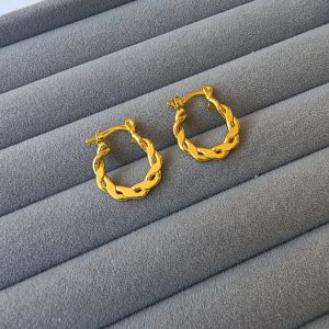 Brinco Argola Torcida Achatada Pequena