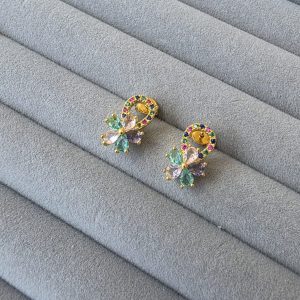 Brinco Arco Flor Cravejada Colors