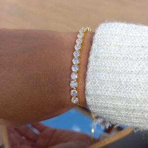 Pulseira Riviera Quadrada Cristal