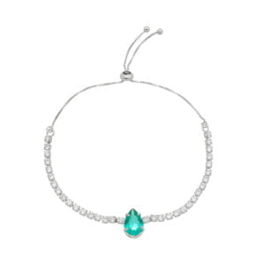 Pulseira Riviera cristal e Turmalina Verde