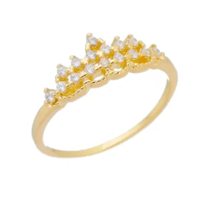 Anel Coroa Cravejado