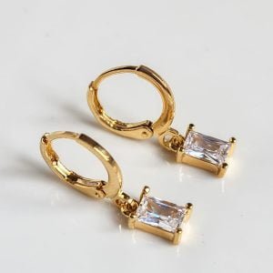 Argola Com zircônia Pendurada